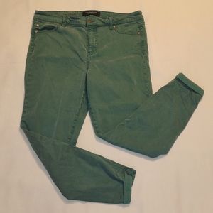 LIVERPOOL Las Angeles the Ankle Skinny Jean | Green Skinny Jean